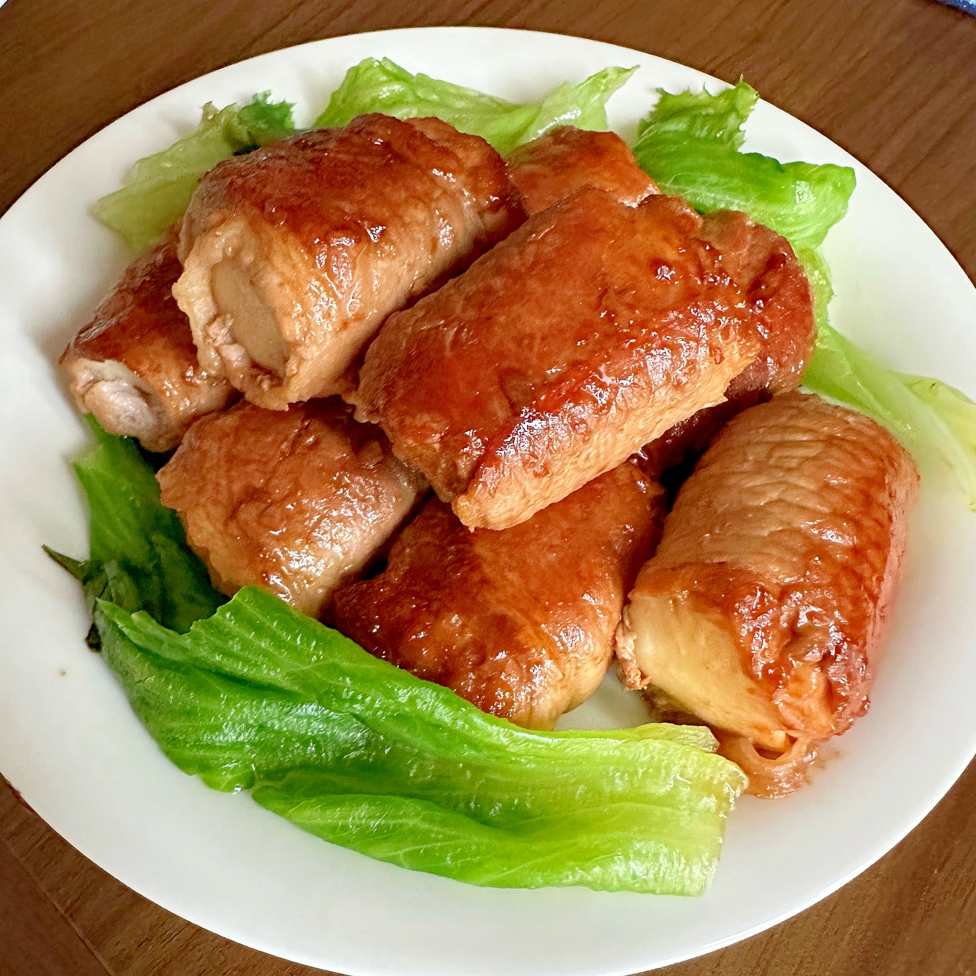 厚揚げの肉巻き ⋱✮⋰ ⋱♱⋰