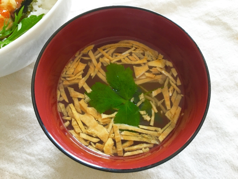 お湯注ぐだけ！錦糸玉子と三つ葉の鶏ガラ塩お吸い物♡