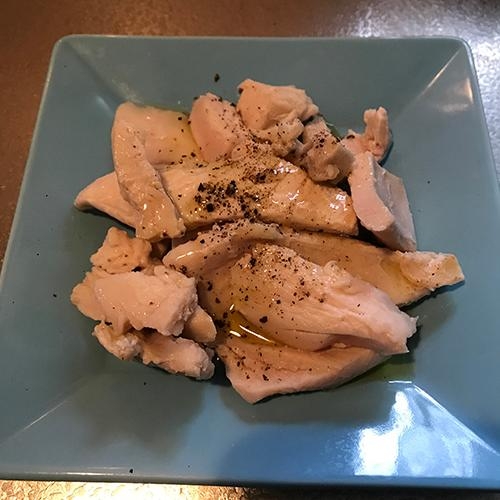 鶏ササミのレンジ蒸し