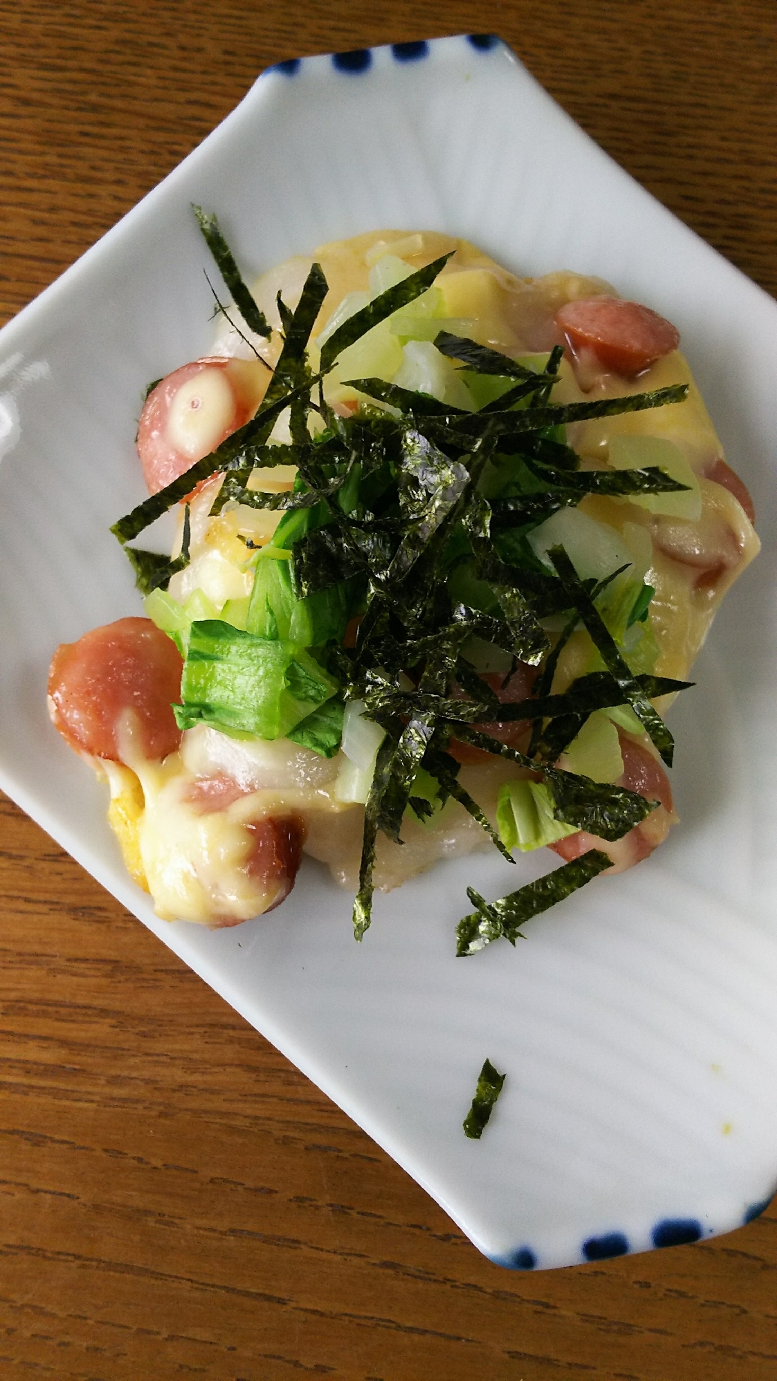 チンゲン菜とウインナーのチーズ餅 レシピ 作り方 By 4045g 楽天レシピ