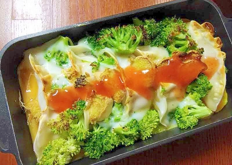 ●簡単大満足♪ブロッコリー・餃子の厚揚げキッシュ●