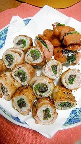 豚バラ肉のシソ巻き焼き☆ガッツリ編 レシピ・作り方 by セシるん