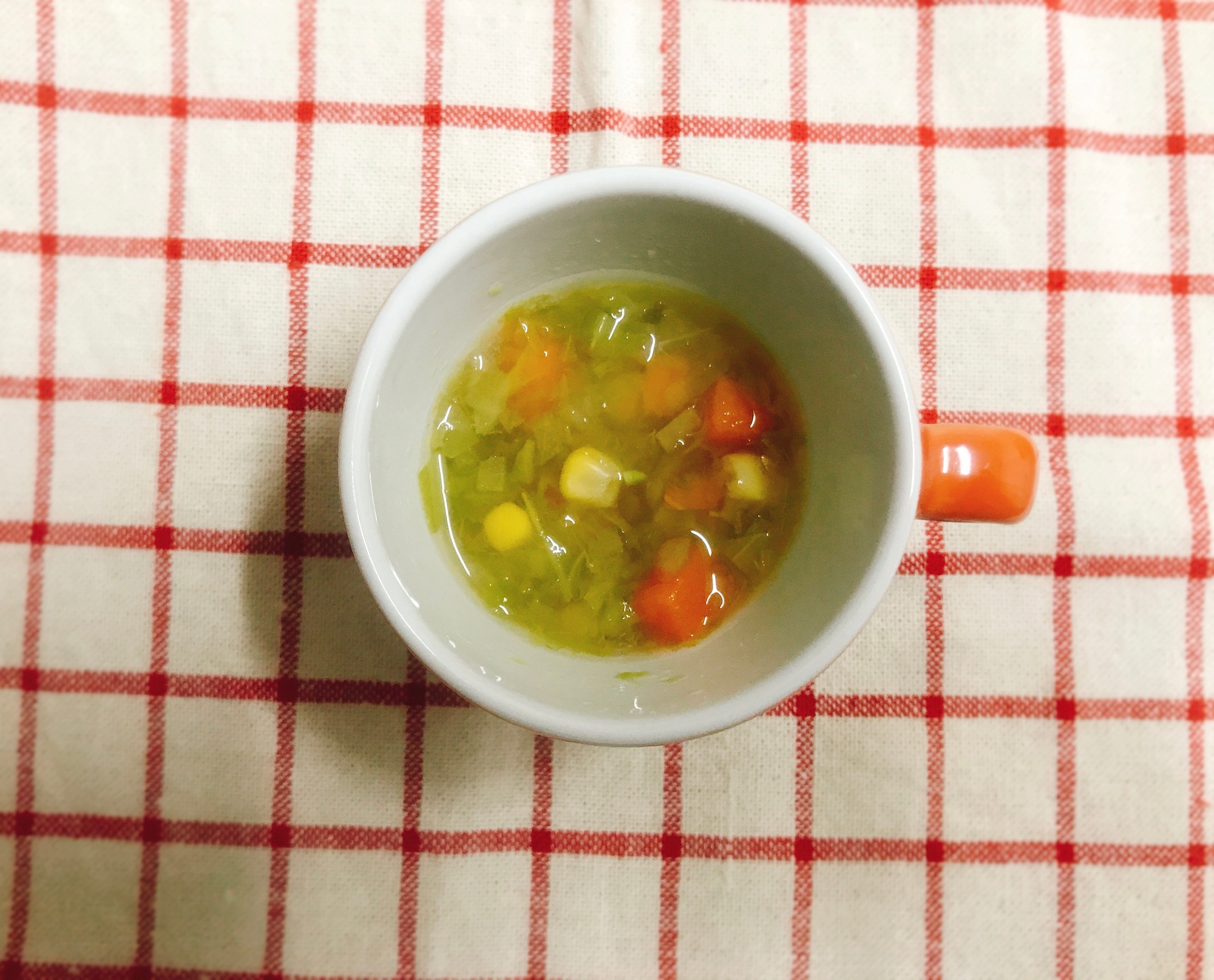 【離乳食完了期】コーン入りの野菜スープ