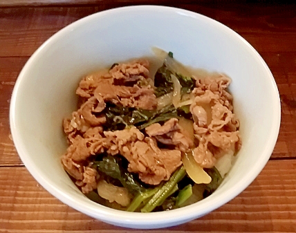 【簡単アレンジ】ほうれん草とハチミツ入り牛丼