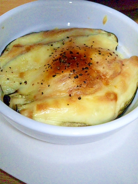 レンジ＆トースター☆柔らかナスのこんがりチーズ焼き