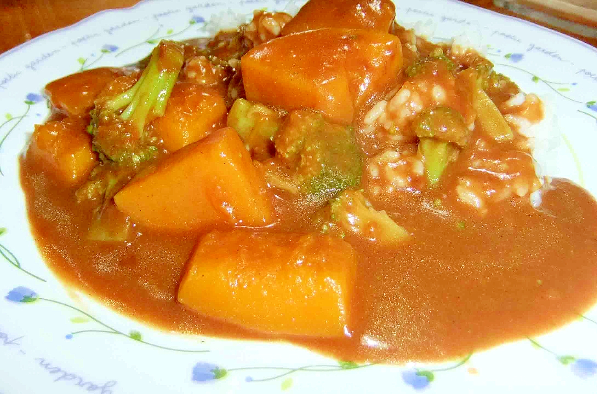 バターナッツカボチャでカレー