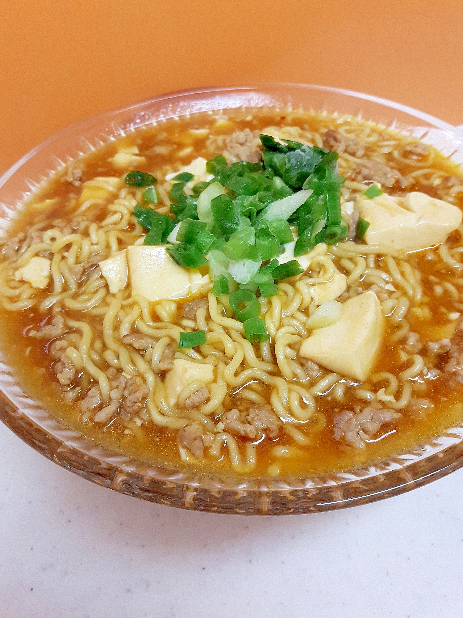 夏のタンパク質補給！(^^)ピリ辛麻婆風ラーメン♪