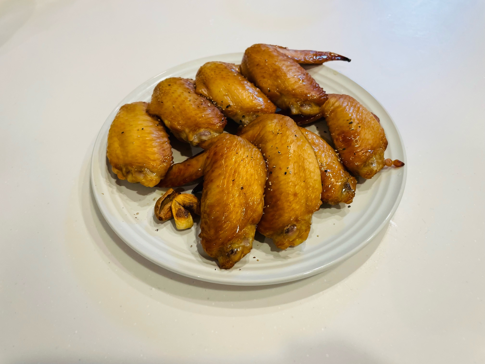 ビールに合う!!!にんにく醤油風味の手羽先焼