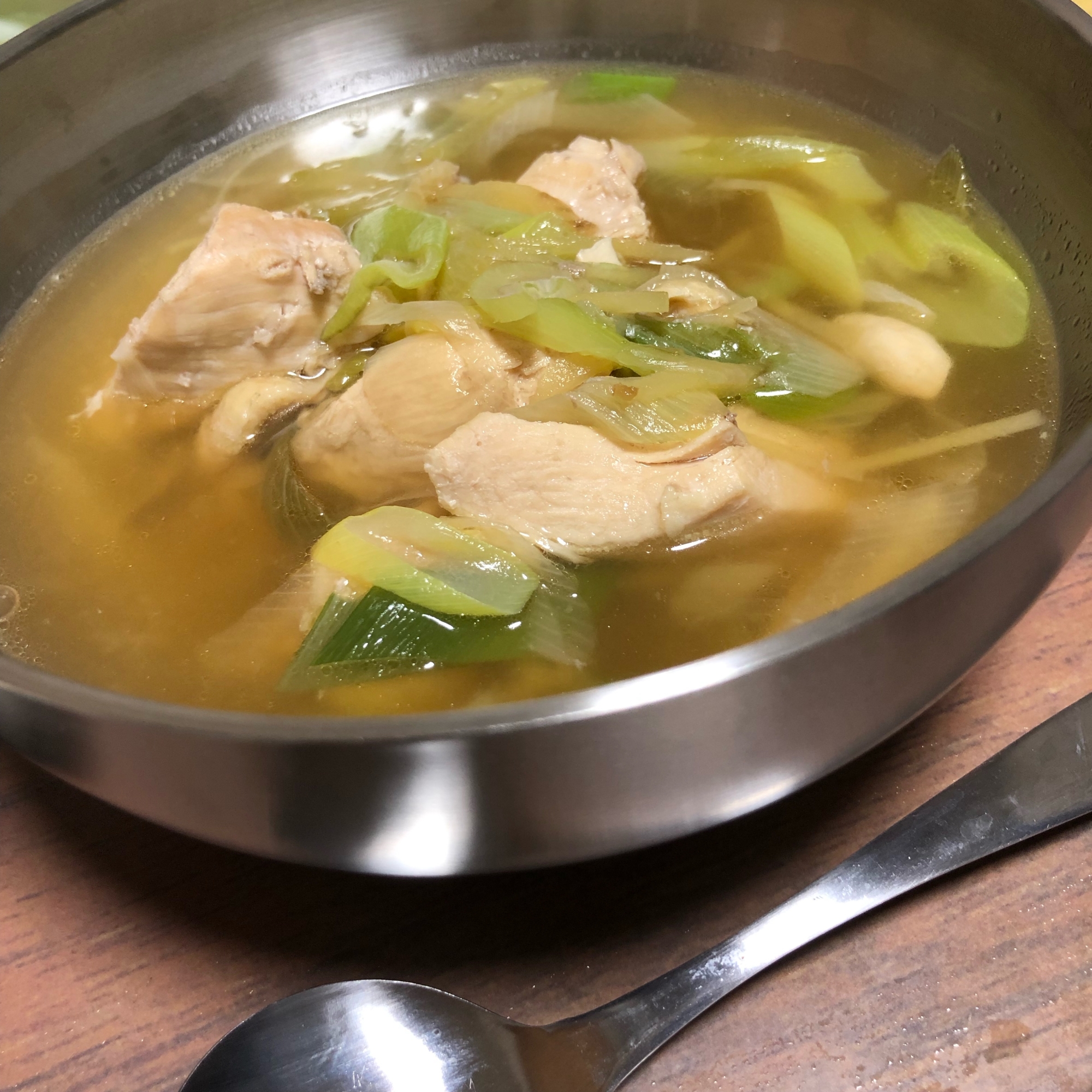 生姜たっぷり参鶏湯風スープ