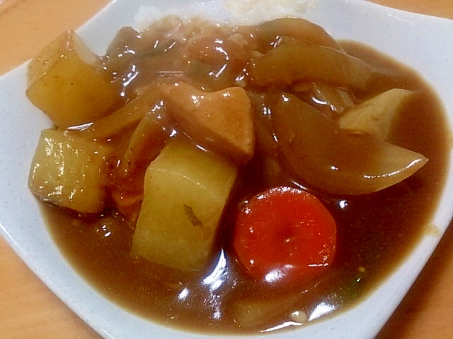 かぶの葉も消費！ちょっと和風の簡単かぶチキンカレー