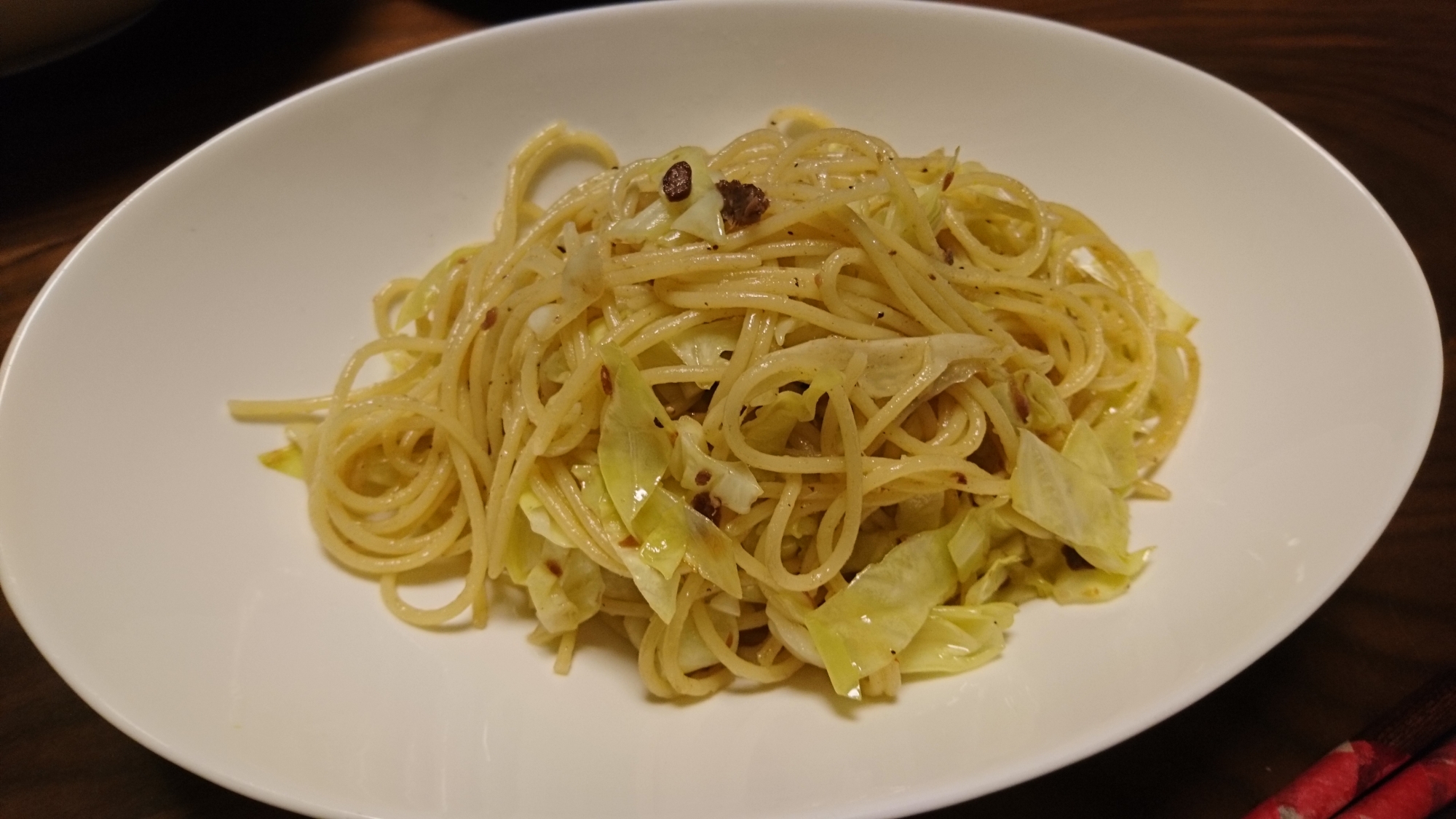 アンチョビとキャベツのパスタ