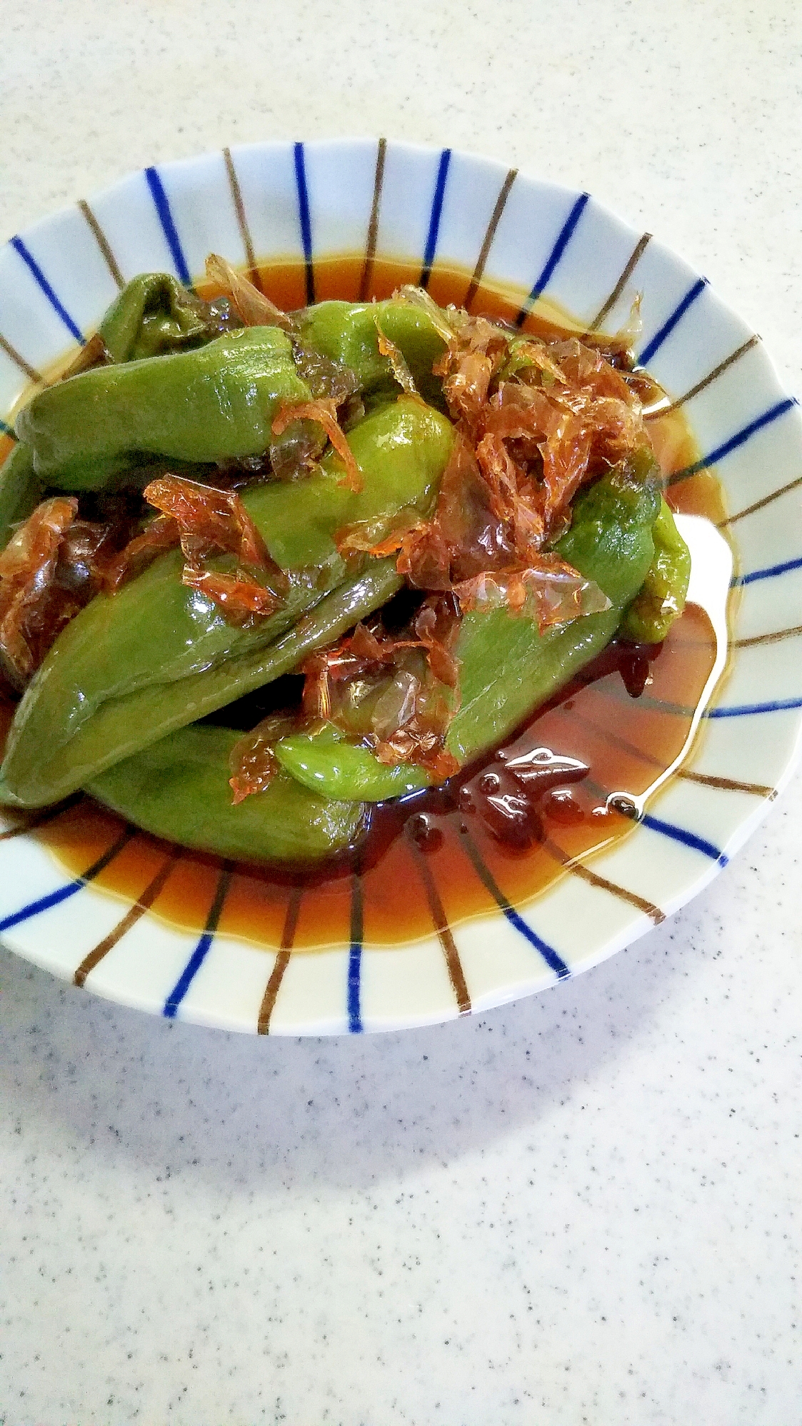 丸ごと！万願寺とうがらしの煮浸し