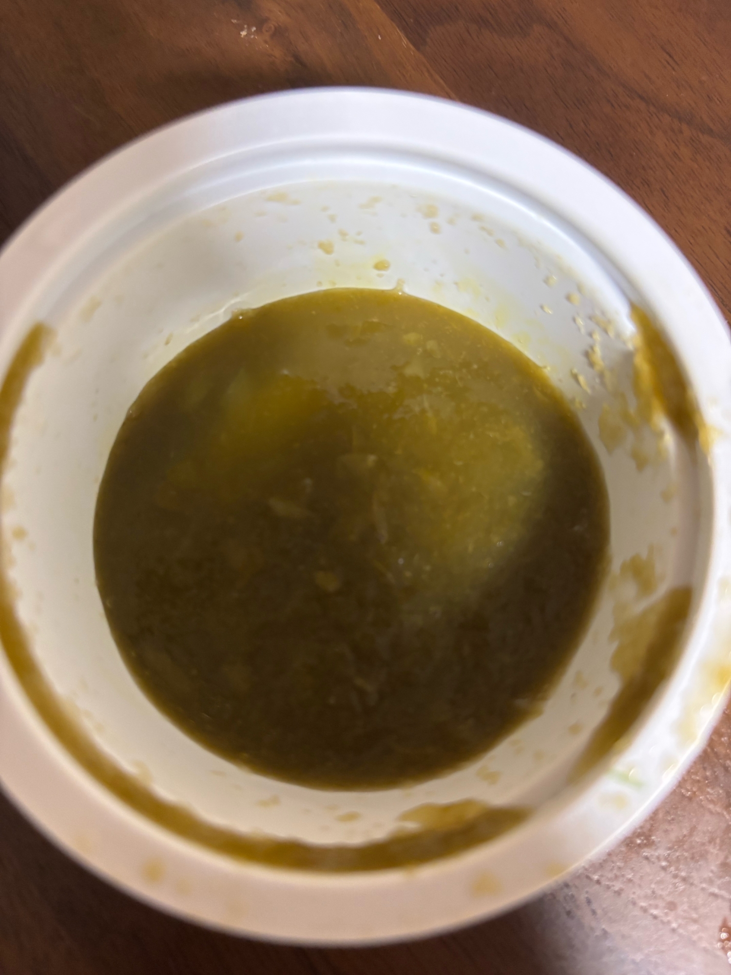 小松菜りんごのグリーンスムージー。デザート離乳食に