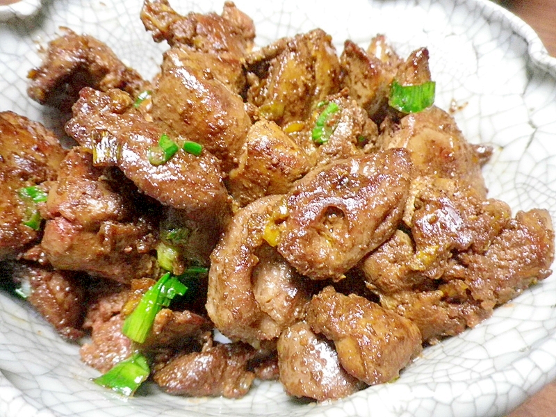 鶏レバーの中華風炒め