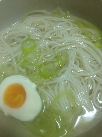 野菜がなく、長ネギで代用、ゆで卵添えました。美味しかったです。ご馳走様でした