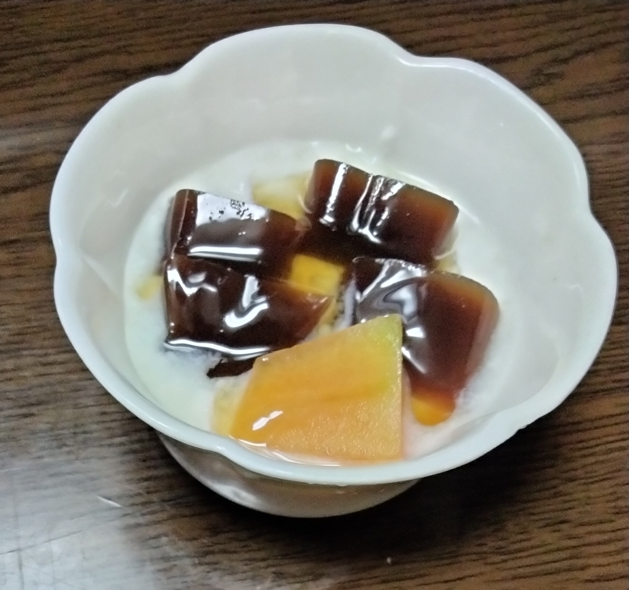 今日のヨーグルト♡羊羹&メロン