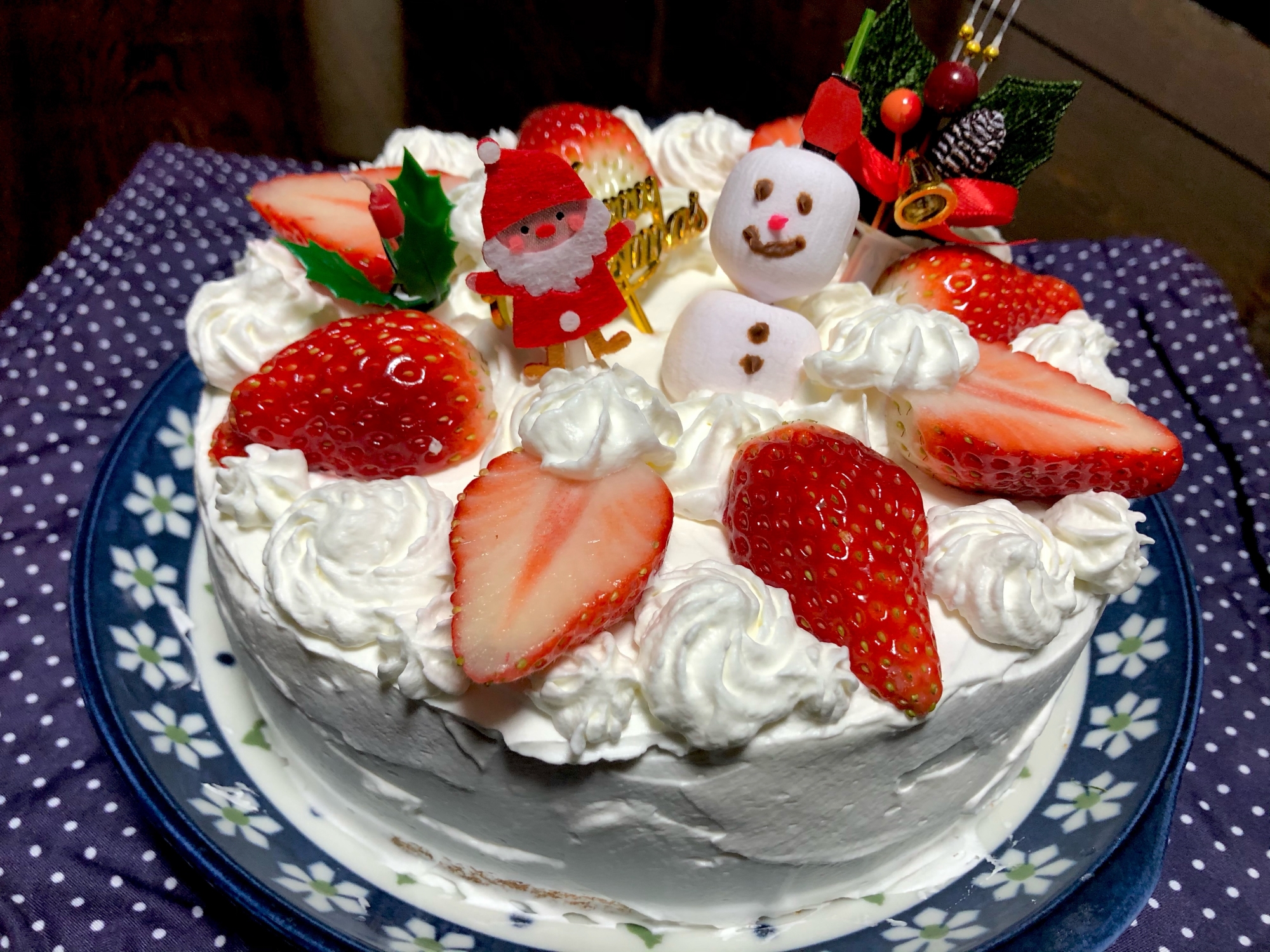 子どもと一緒に❤️クリスマスケーキ