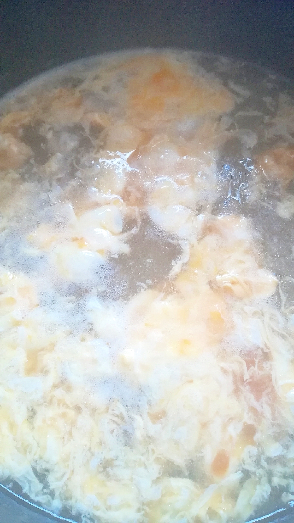 お酢が効いてる★ふわふわ卵の中華スープ