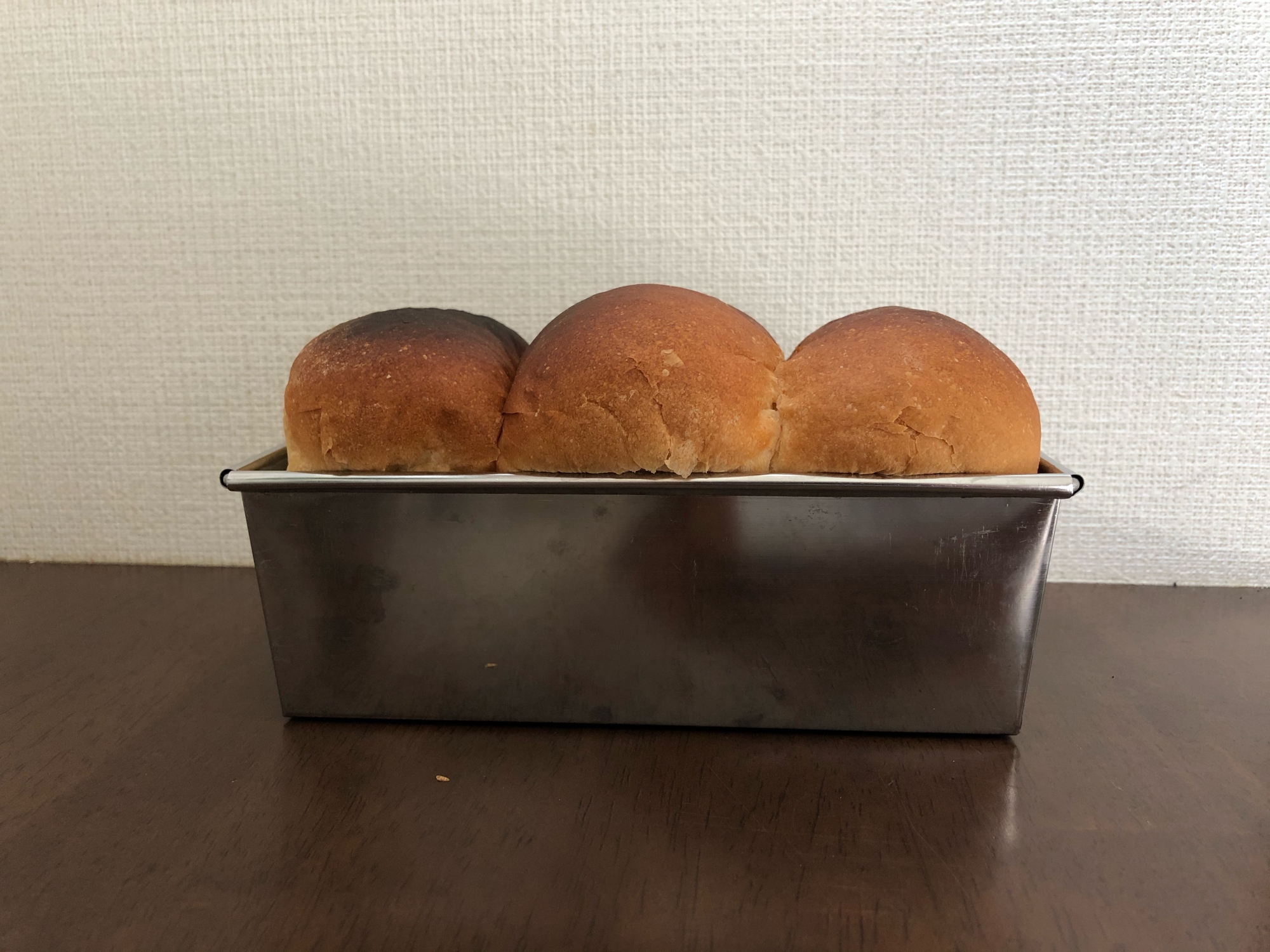 100均のパウンドケーキ型で焼く★シンプル食パン★