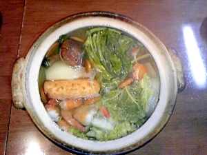 磯の香り☆海老と野菜の塩鍋
