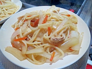 油揚げの和風パスタ