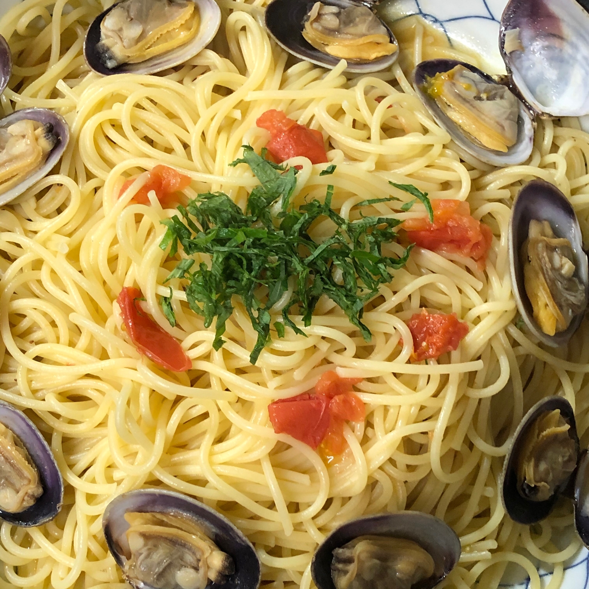 あさりとトマトのパスタ