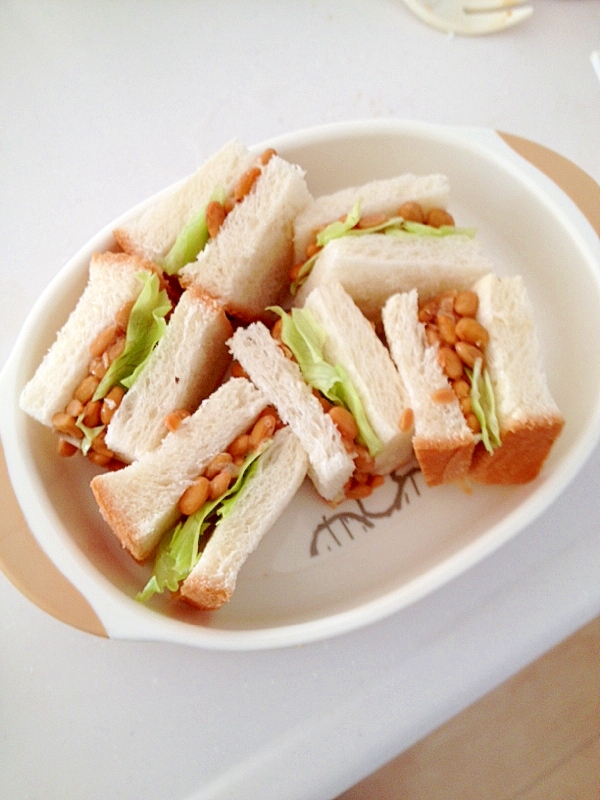 納豆サンドイッチ☆離乳食