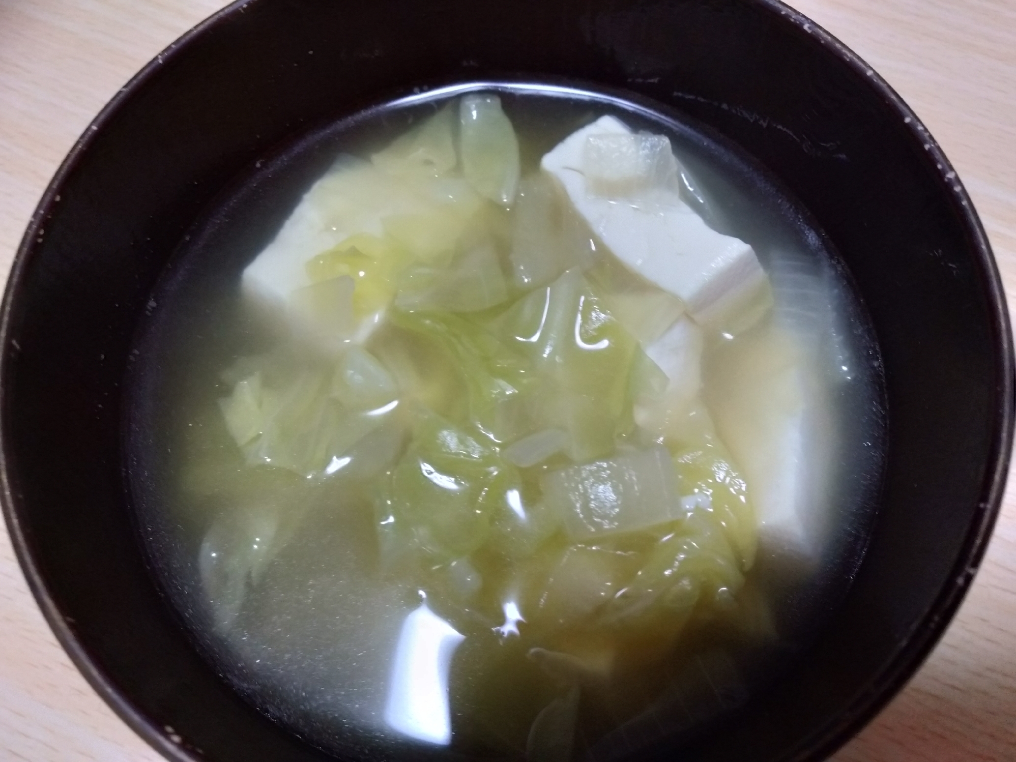 白菜豆腐の塩スープ