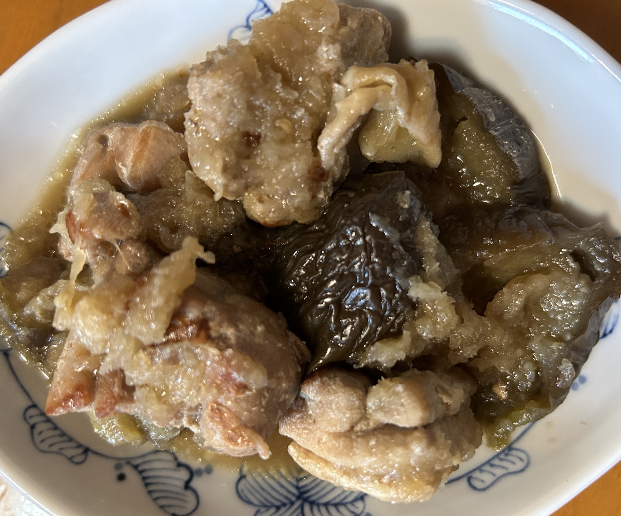 鶏肉と茄子のみぞれ煮