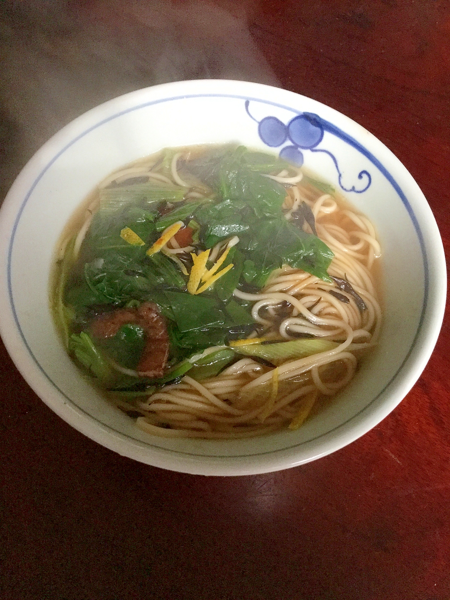 ホウレン草とひじきと椎茸の柔麺【今日の献立】