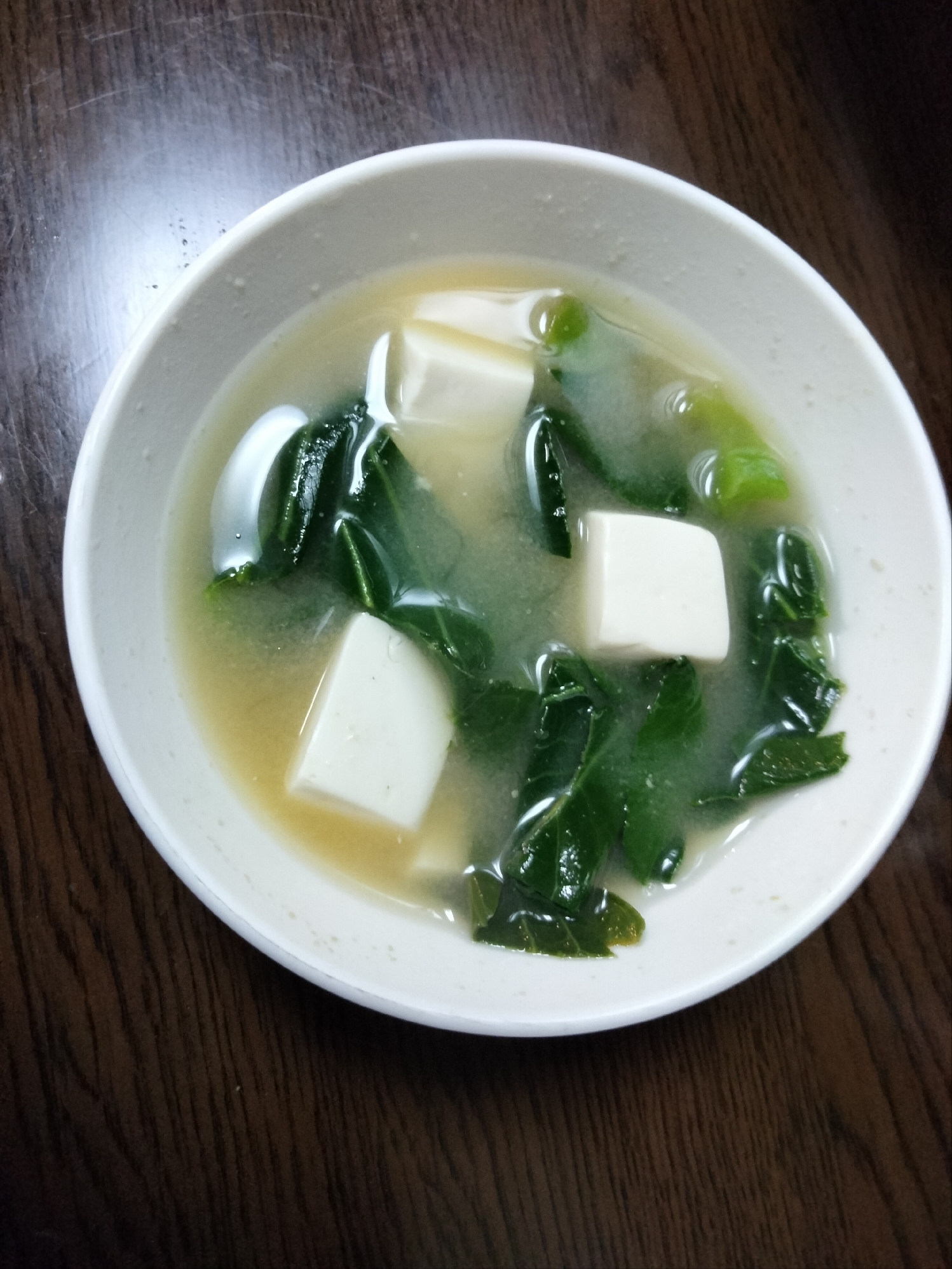 ほうれん草と豆腐の味噌汁