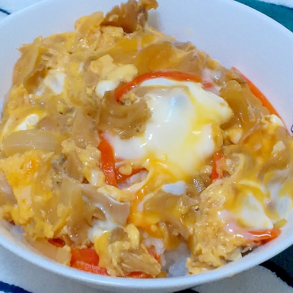 めんつゆで簡単 人参 まいたけ 玉ねぎの卵とじ 丼 レシピ 作り方 By かっぺ4217 楽天レシピ めんつゆで簡単 人参 まいたけ 玉ねぎの卵とじ 丼 レシピ 作り方 By かっぺ4217 楽天レシピ