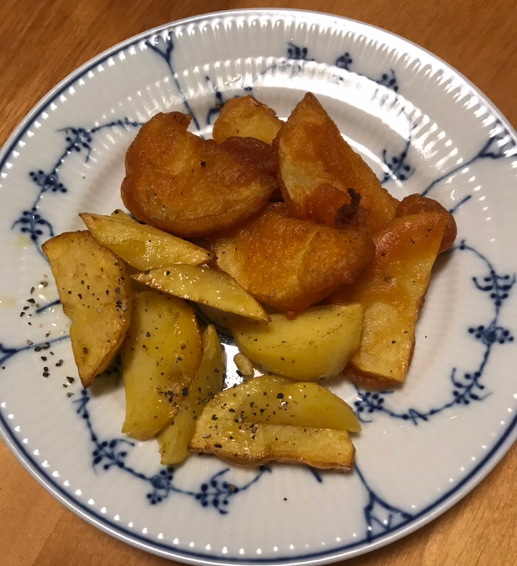 2種の揚げ焼きカリカリポテトおつまみ