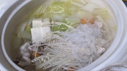 野菜いっぱい食べよう水炊き風鍋