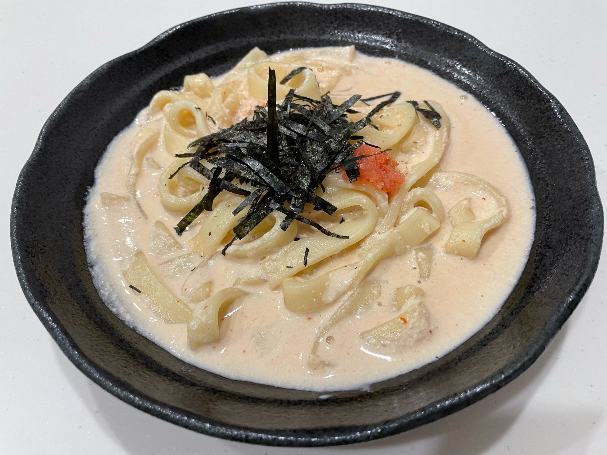 10分でお店の味！明太子クリームうどん