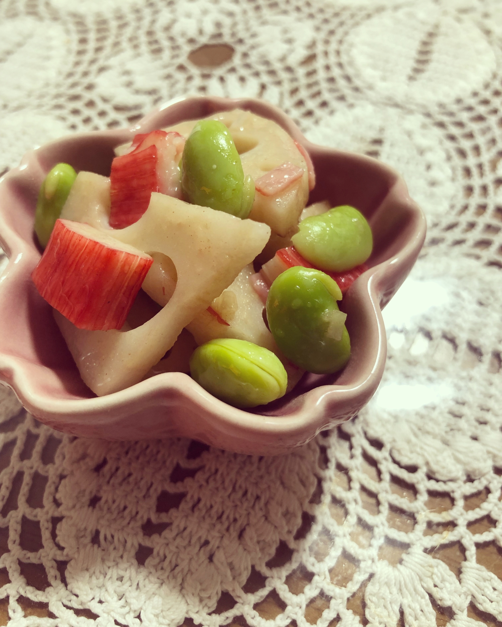 レンコンと枝豆きんぴら