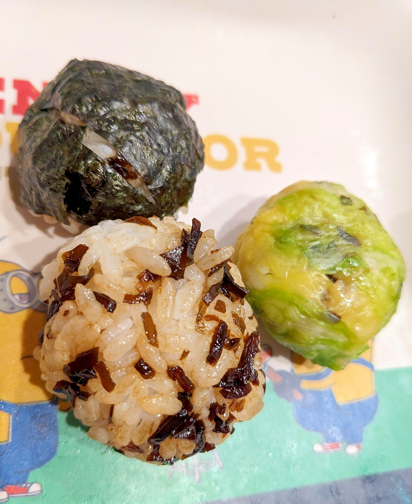 白菜漬けおむすび／偏食幼児手作り朝ご飯