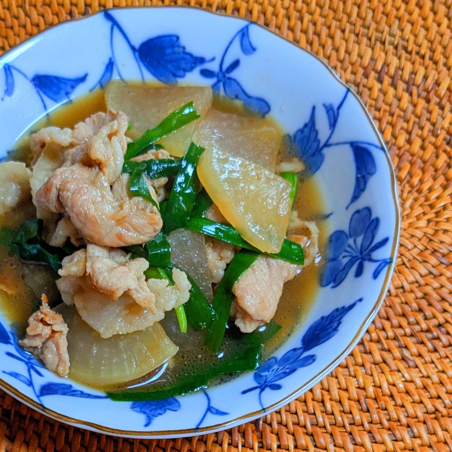 大根と豚こま肉の甘辛煮