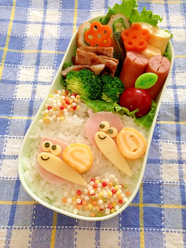 簡単キャラ弁 かたつむりのお弁当 レシピ 作り方 By Cherry05 楽天レシピ