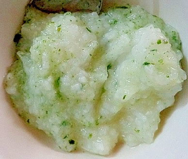 離乳食後期 キャベツ 青海苔入りお粥 レシピ 作り方 By J Mammy 楽天レシピ