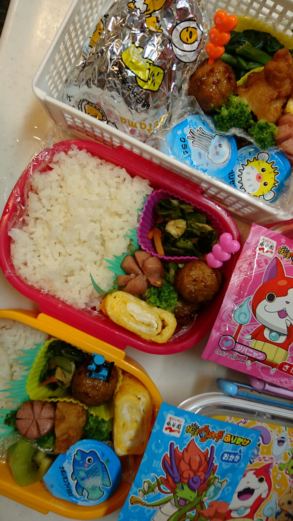 お弁当3人分 幼稚園二人小学生一人 7 レシピ 作り方 By Mi6952 楽天レシピ