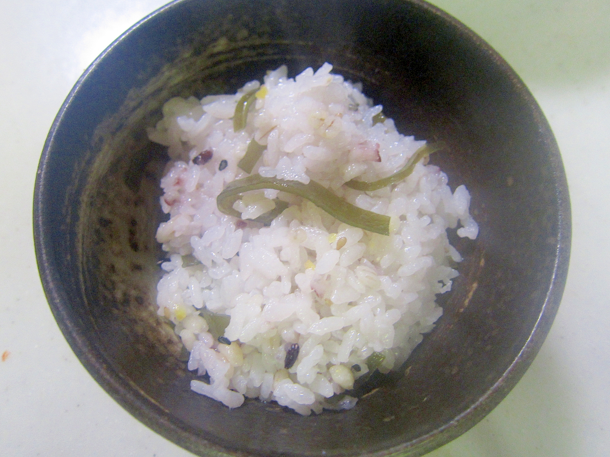ミネラル水で炊く味醂昆布雑穀米
