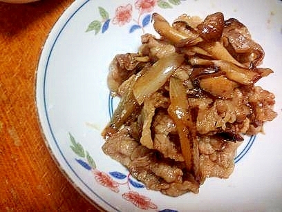 牛肉の　甘辛炒め