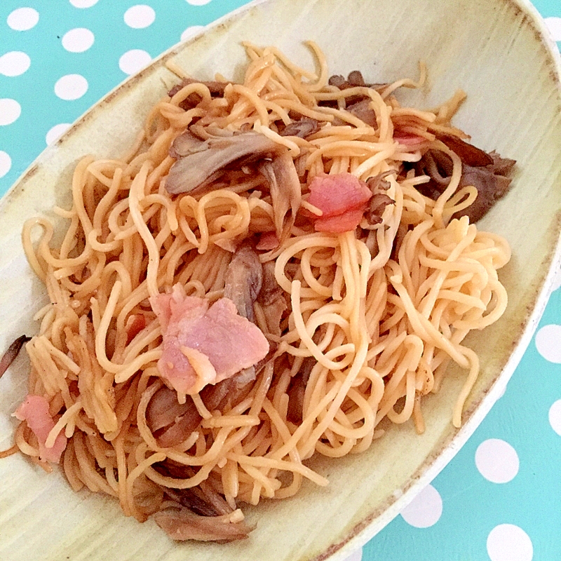 舞茸とベーコンのパスタ☆