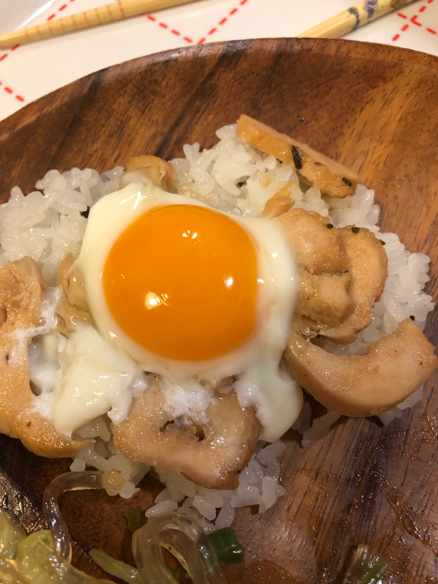 鶏ハムアレンジ♪てりたま鶏ハム丼