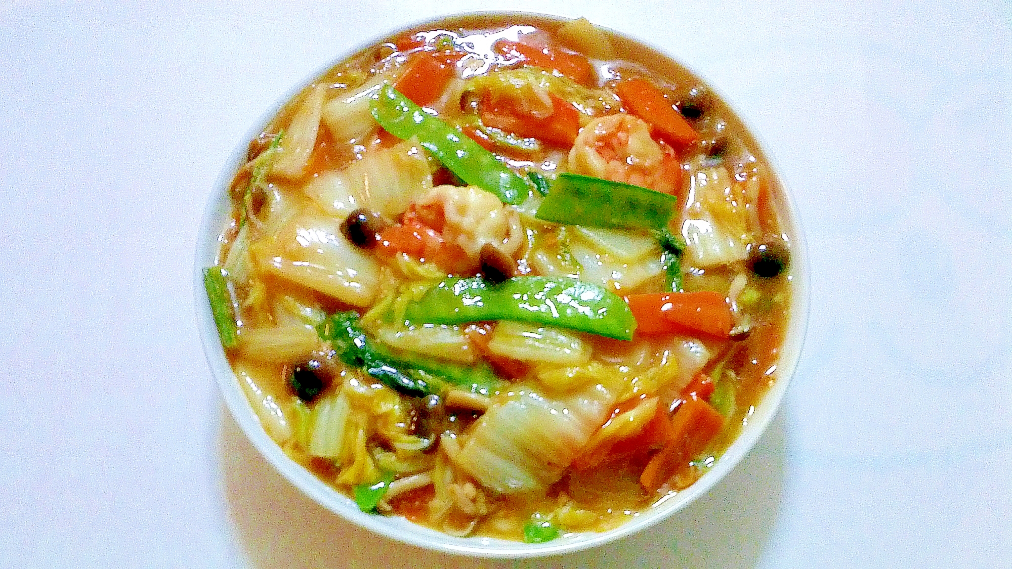 エビとたっぷり野菜の中華あんかけ