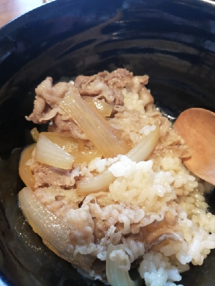 タマネギたっぷりツユだく牛丼❗️