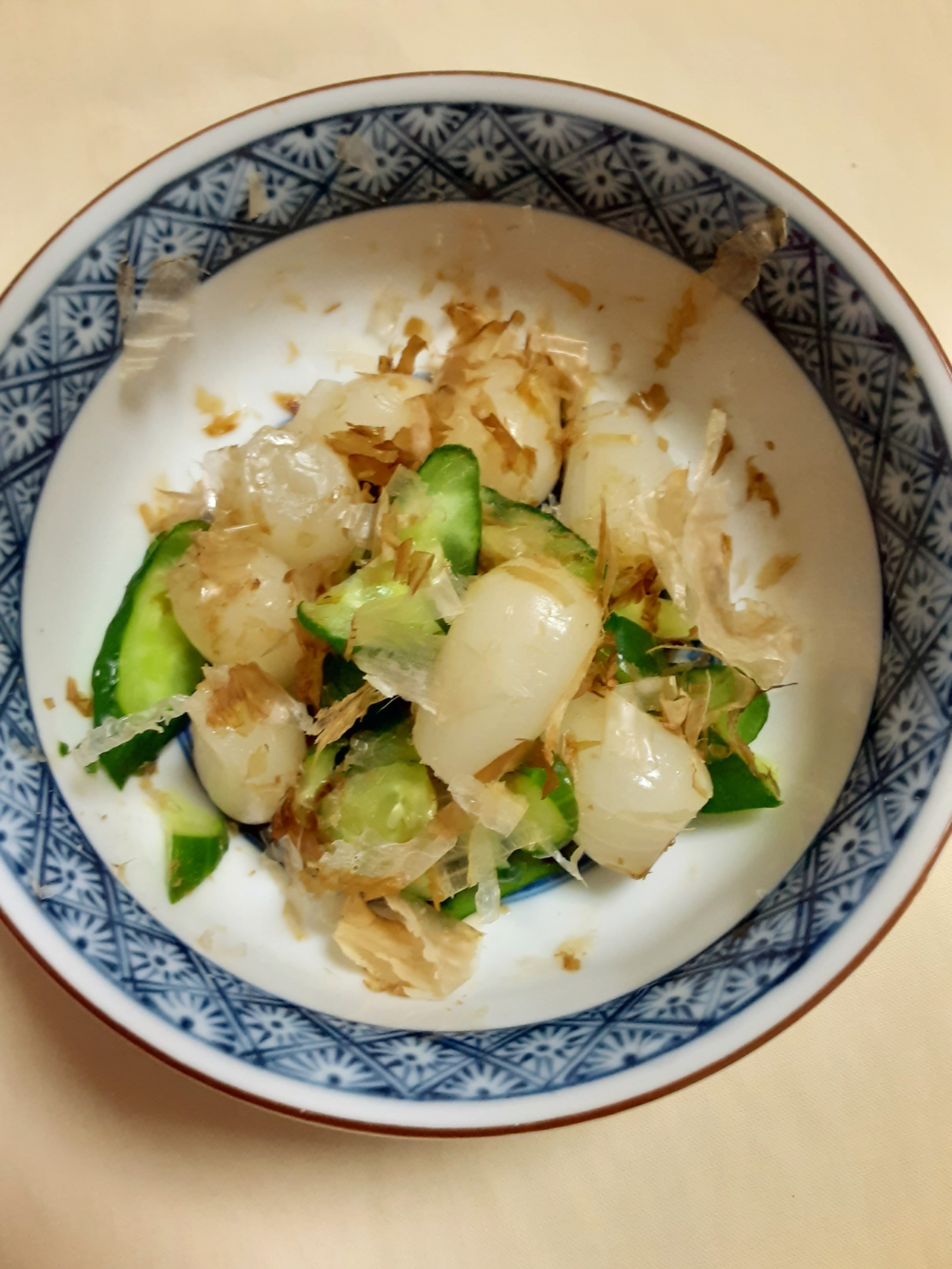 胡瓜と辣韮と鰹節■和えるだけレシピ■らっきょう■