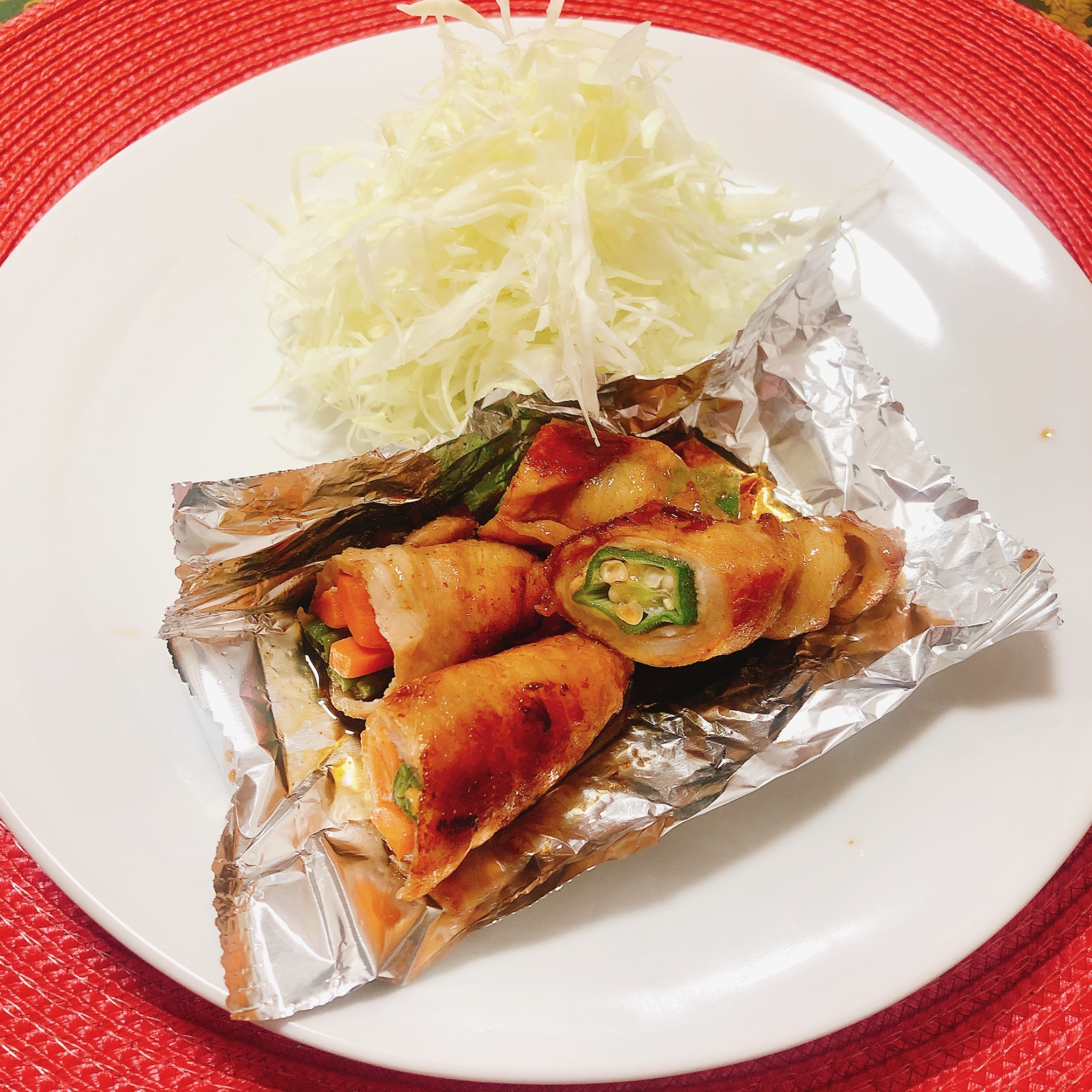 アスパラの代わりにオクラ肉巻き