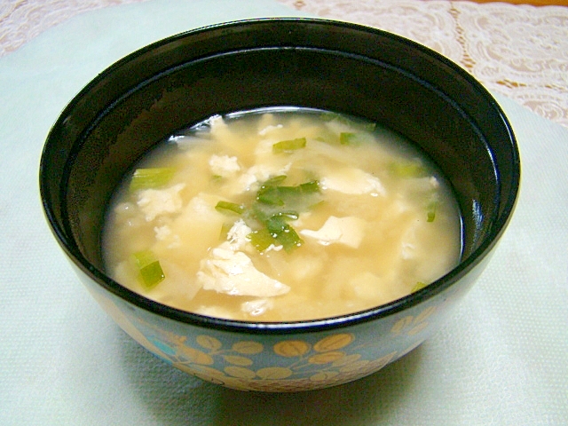 つぶし豆腐と切干大根のお味噌汁